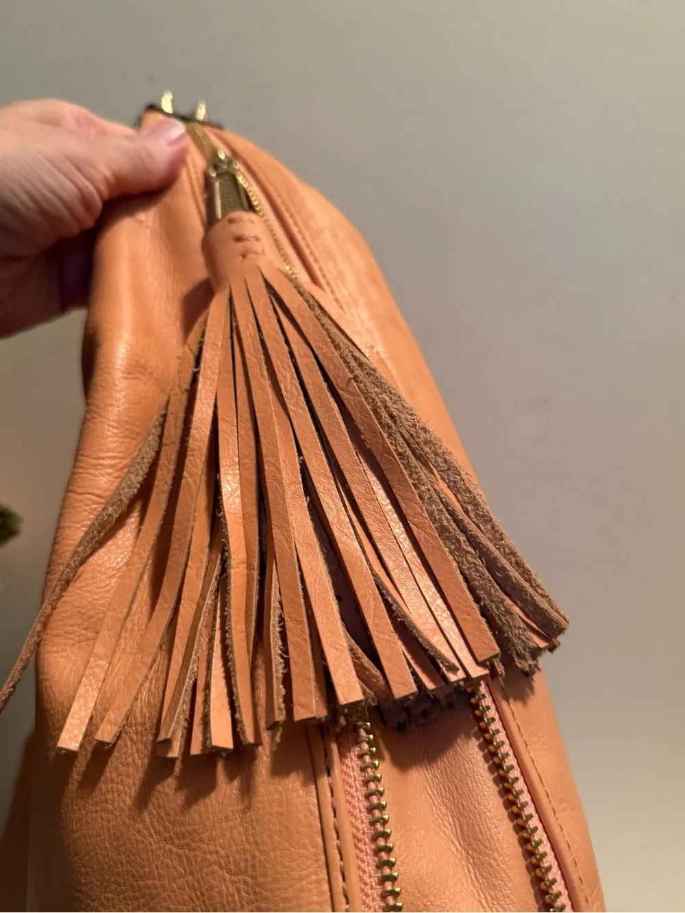 Rebecca Minkoff Bailey Hobo Shoulder Bag Purse in Biscut MSRP $425